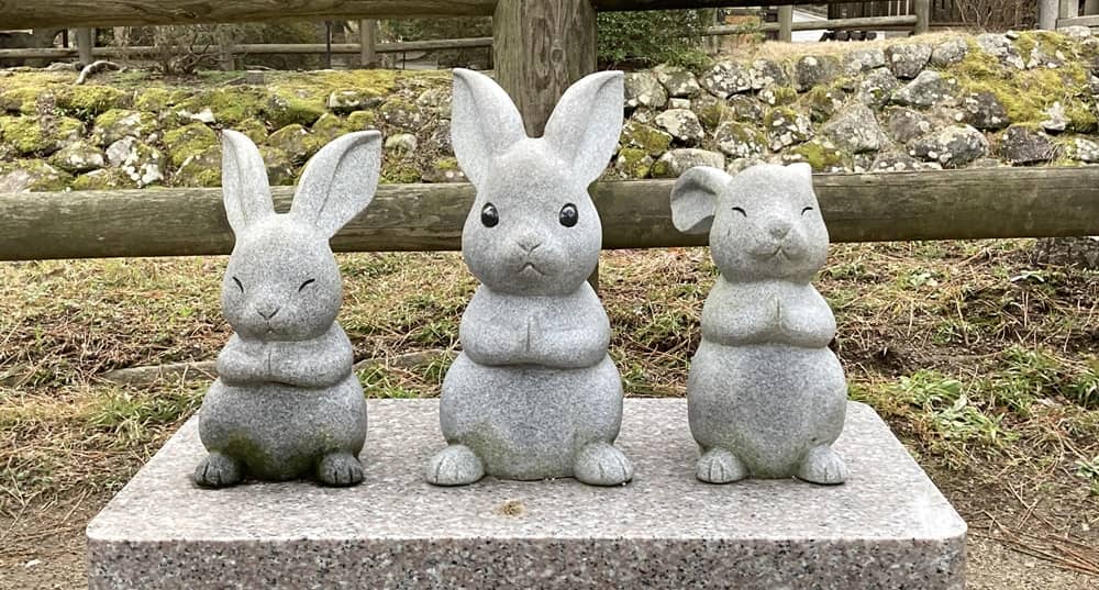 出雲大社の待ち受けにしたい ハート うさぎ ３羽発見 場所はこちらですよ 出雲にゅーす