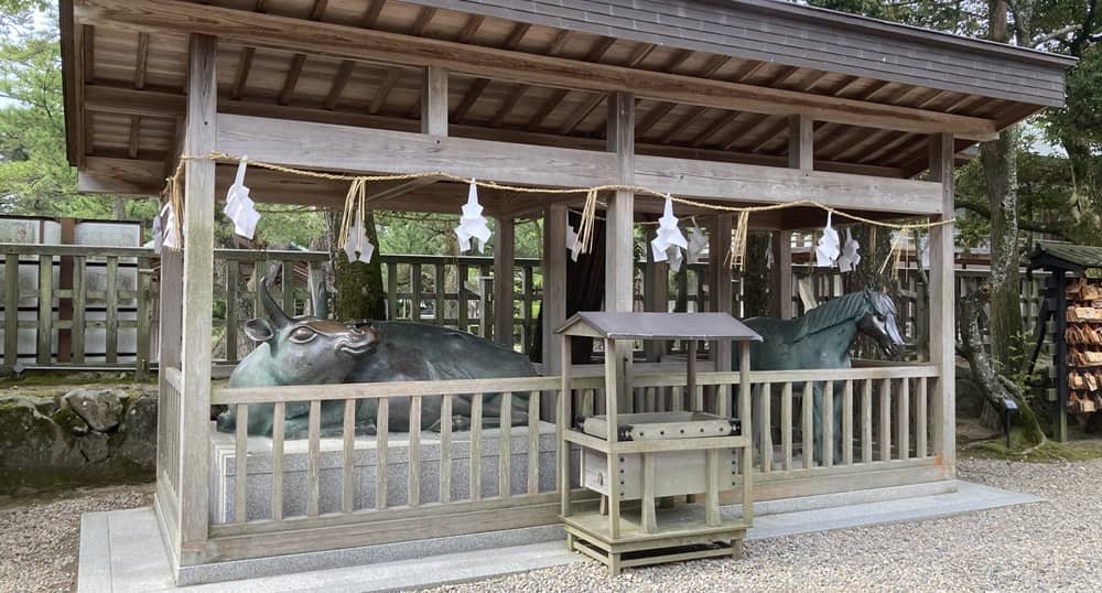 出雲大社の馬と牛の銅像とは！ そして天満宮（菅原道真 公）があるわけ