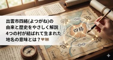 出雲市四絡の由来と歴史をやさしく解説｜4つの村が結ばれて生まれた地名の意味とは